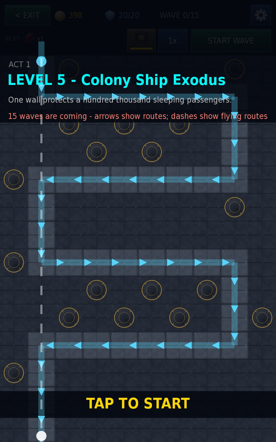 Attack routes shown before the level